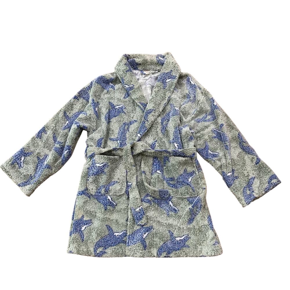 Whale Terry Cloth Bath Robe 100% Cotton Aegean Apparel One Size OSFA -